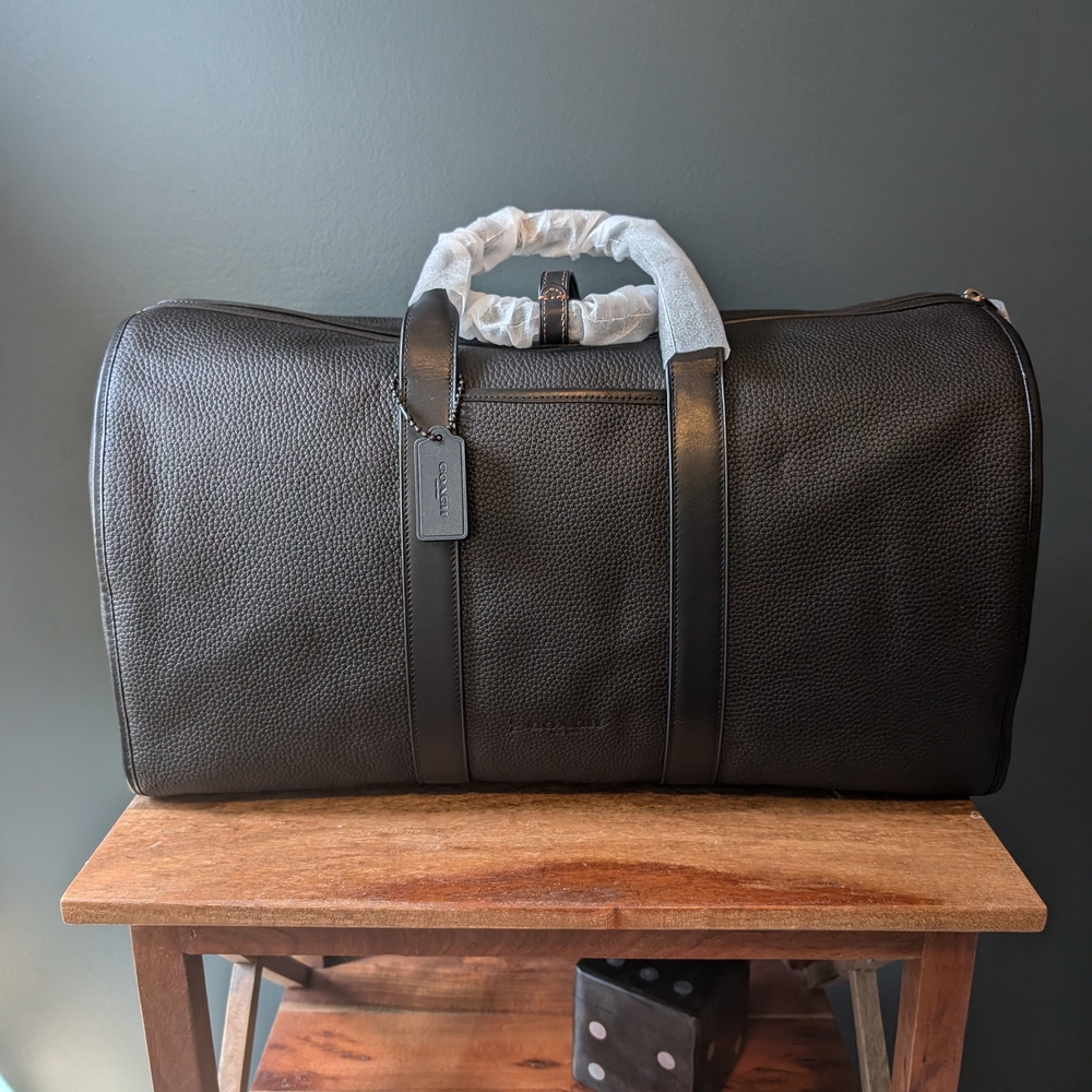 Coach Gotham Black Leather Duffel Bag
